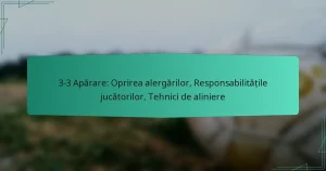 3-3 Apărare: Oprirea alergărilor, Responsabilitățile jucătorilor, Tehnici de aliniere
